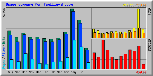 Usage summary for famille-ah.com
